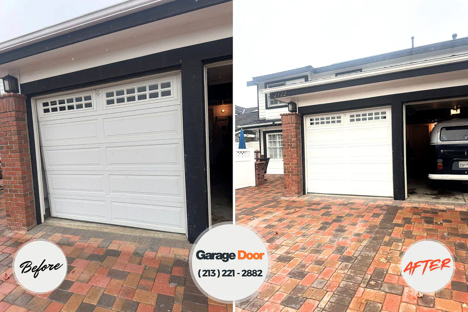 Before and after: garage door spring repair Lakewood Ranch, FL